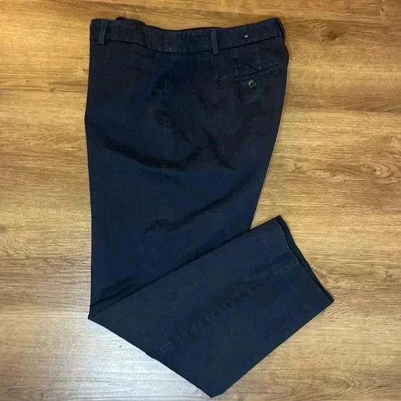 Talbots Women’s 10 Petite High-Waist Straight Curvy Black Cotton Blend Pants - Picture 3 of 8